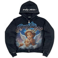 Black Prestige Angel Hoodie Blue